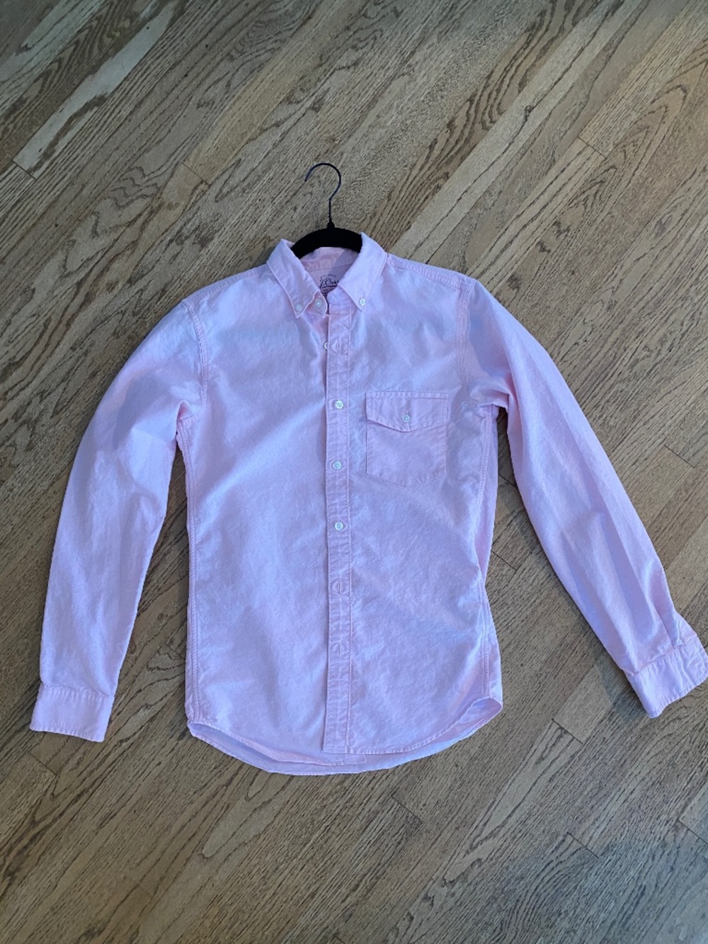 J.Crew Mens lightweight Oxford 100% cotton shirt - light pink - XS Slim